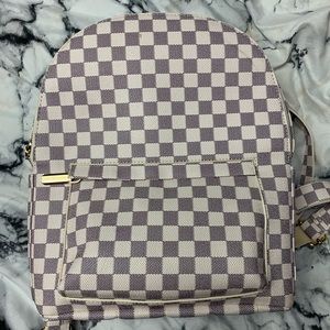 Daisy Rose Checkered Backpack Bag